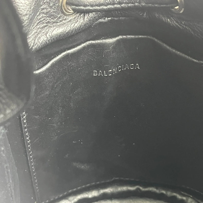 BALENCIAGA エブリデイ ドローストリング バケットバック XS カーフスキン ハンドバッグ ショルダーバッグ - ブラック