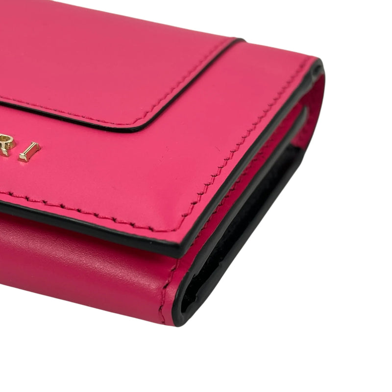 BVLGARI セルペンティ フォーエバー カーフレザー 三つ折り財布 コンパクトウォレット - ピンク
