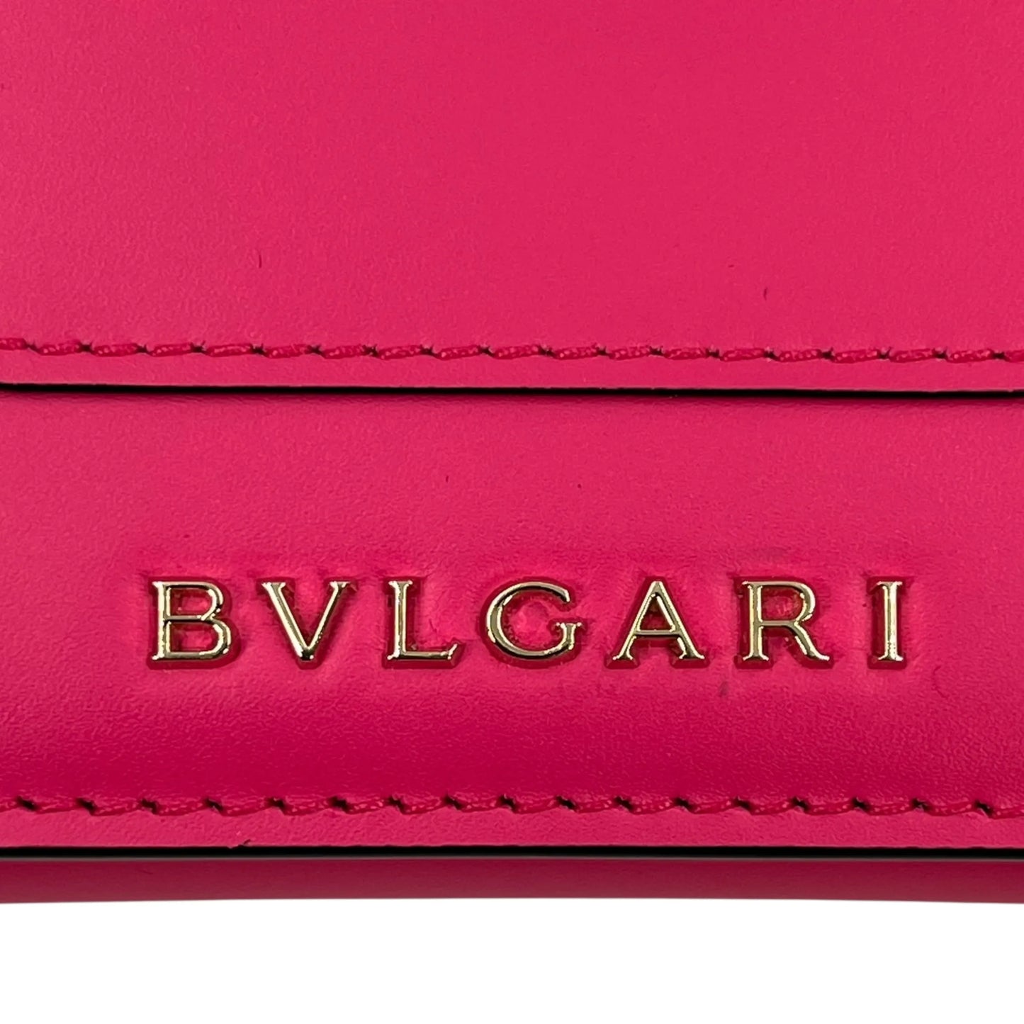 BVLGARI セルペンティ フォーエバー カーフレザー 三つ折り財布 コンパクトウォレット - ピンク