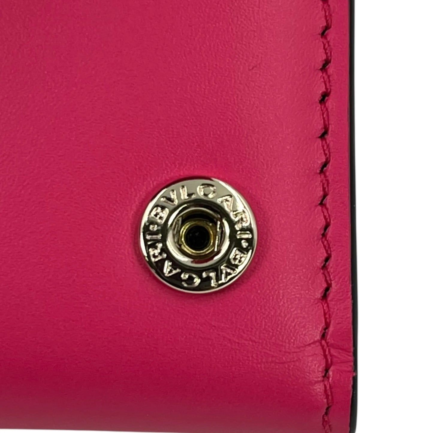 BVLGARI セルペンティ フォーエバー カーフレザー 三つ折り財布 コンパクトウォレット - ピンク