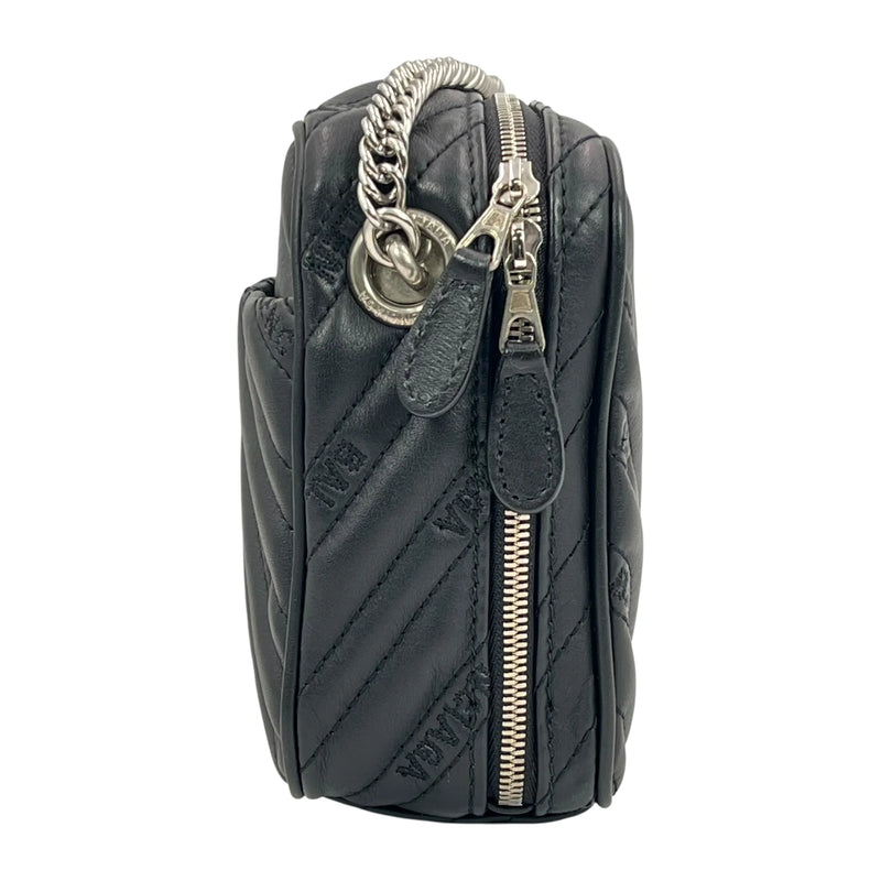 BALENCIAGA BBレポーター XS カーフスキン チェーンショルダーバッグ - ブラック
