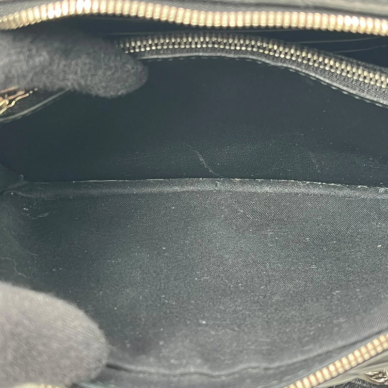 BALENCIAGA BBレポーター XS カーフスキン チェーンショルダーバッグ - ブラック