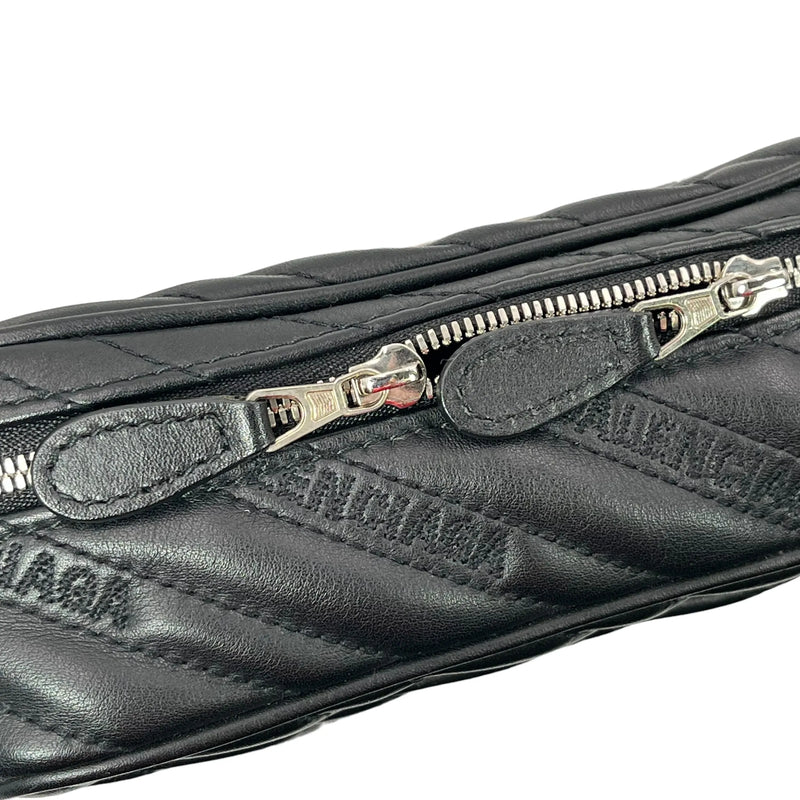 BALENCIAGA BBレポーター XS カーフスキン チェーンショルダーバッグ - ブラック