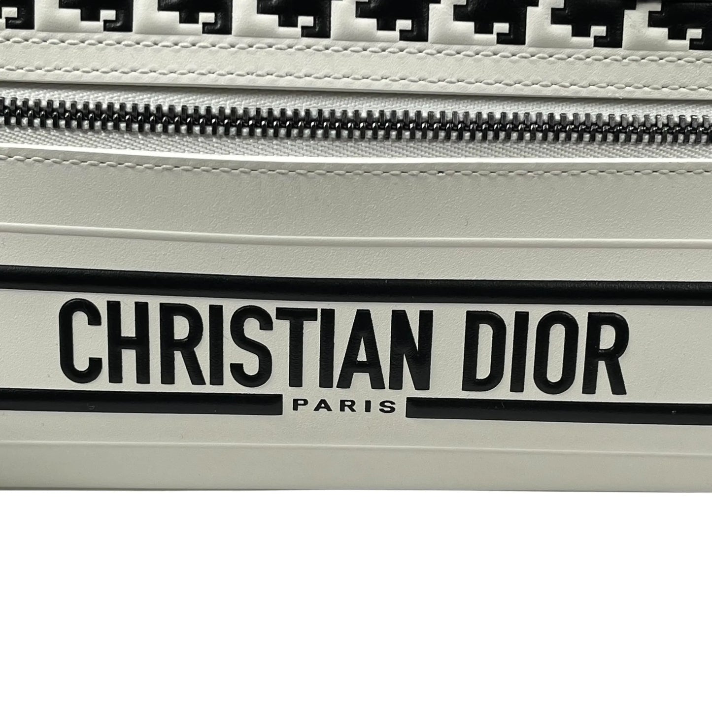 HOLD🔷Dior ディオール ヴァイブ スモール ボウリングバッグ カーフスキン ハンドバッグ ショルダーバッグ - ホワイト × ブラック