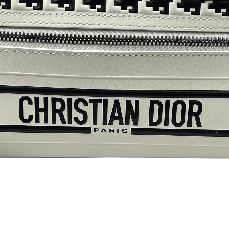 HOLD🔷Dior ディオール ヴァイブ スモール ボウリングバッグ カーフスキン ハンドバッグ ショルダーバッグ - ホワイト × ブラック