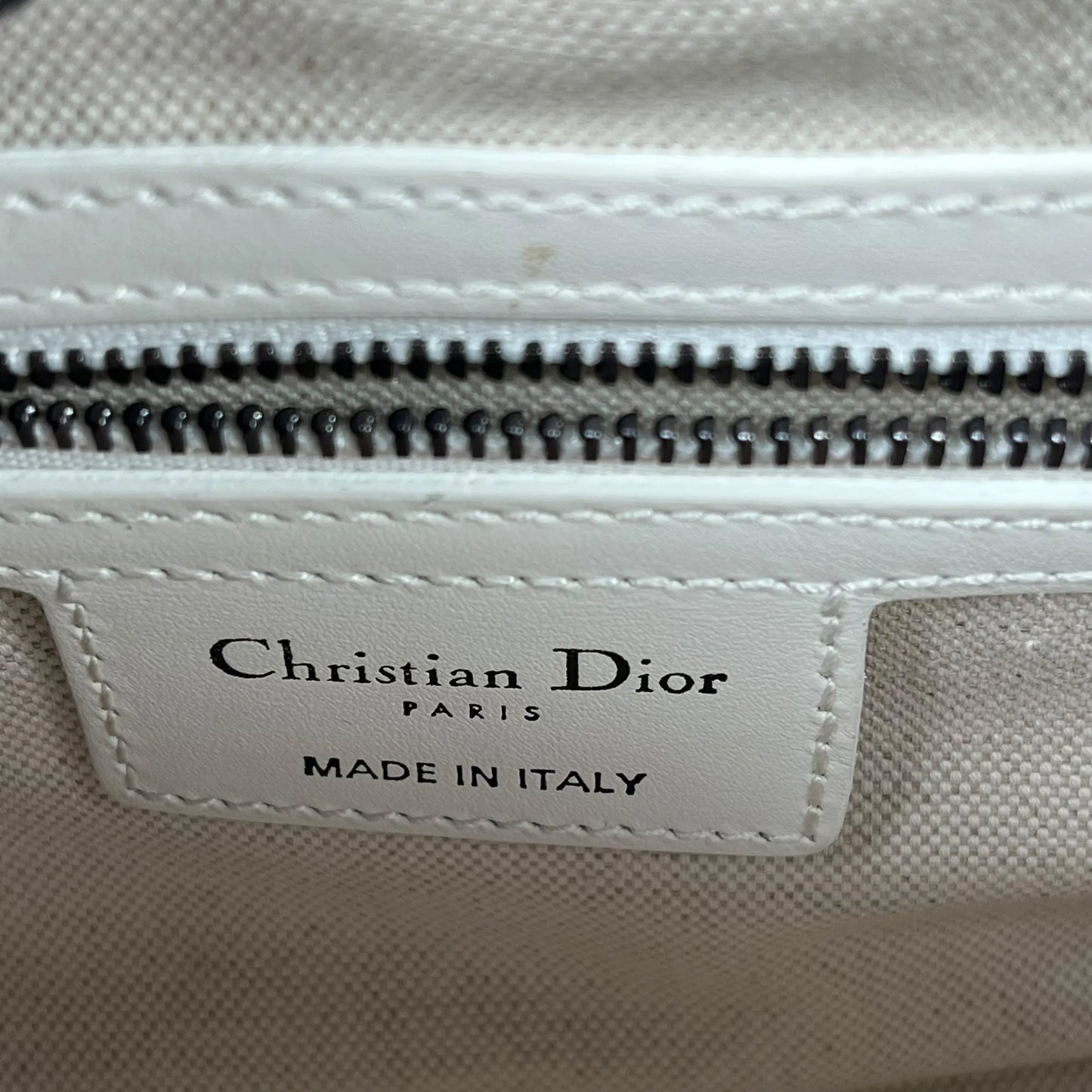 HOLD🔷Dior ディオール ヴァイブ スモール ボウリングバッグ カーフスキン ハンドバッグ ショルダーバッグ - ホワイト × ブラック