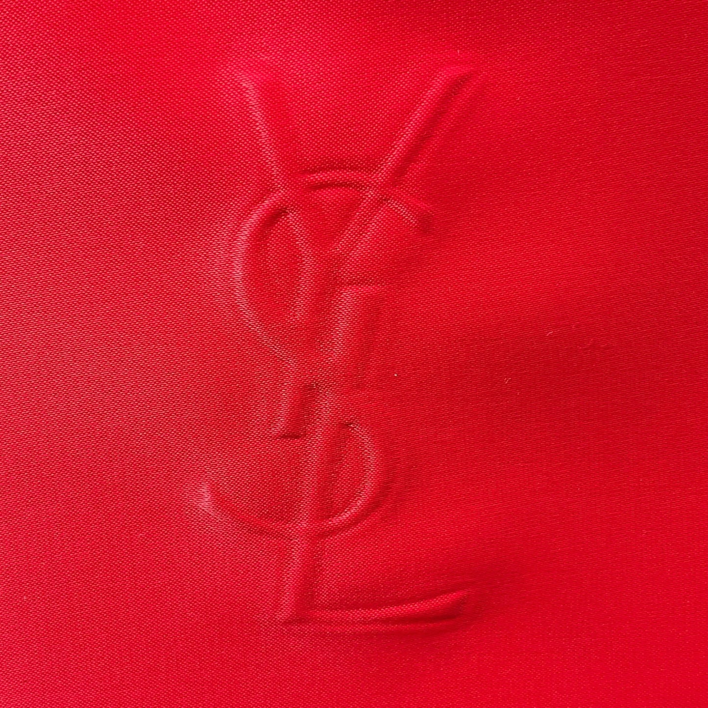 HOLD🔷Saint Laurent エンボスロゴ ナイロン ハンドバッグ - レッド