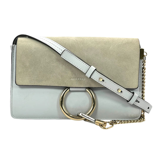 Chloé Faye Calfskin Shoulder Bag - Light Gray