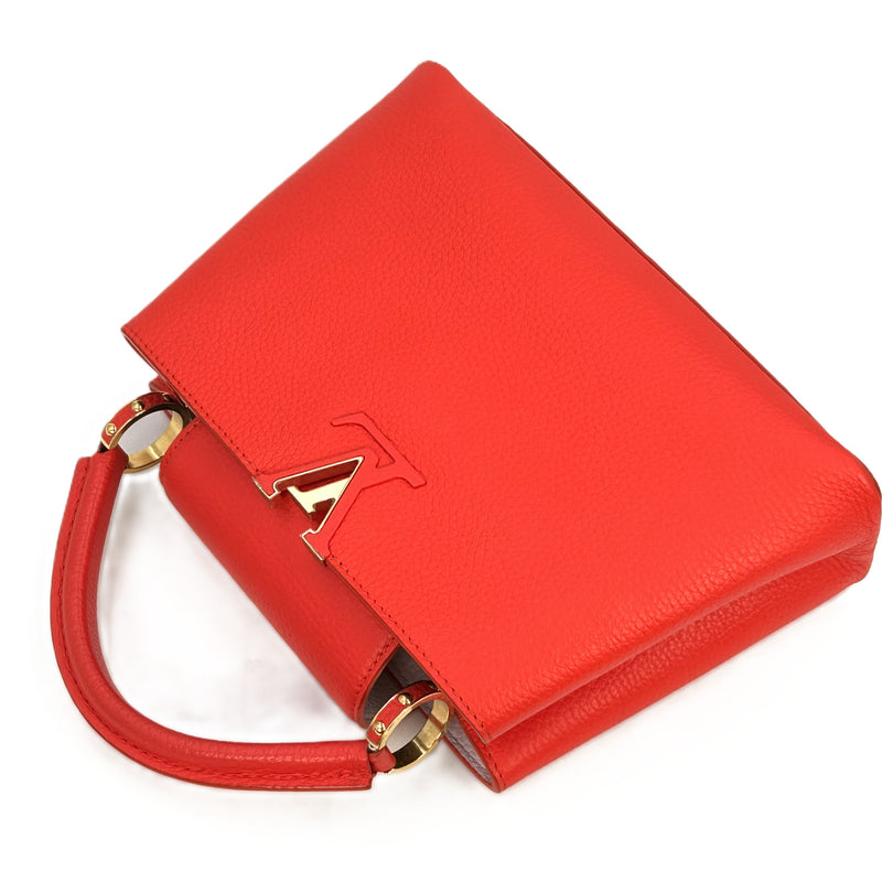 Louis Vuitton Capucines BB Taurillon Leather Handbag/Shoulder Bag - Orange 