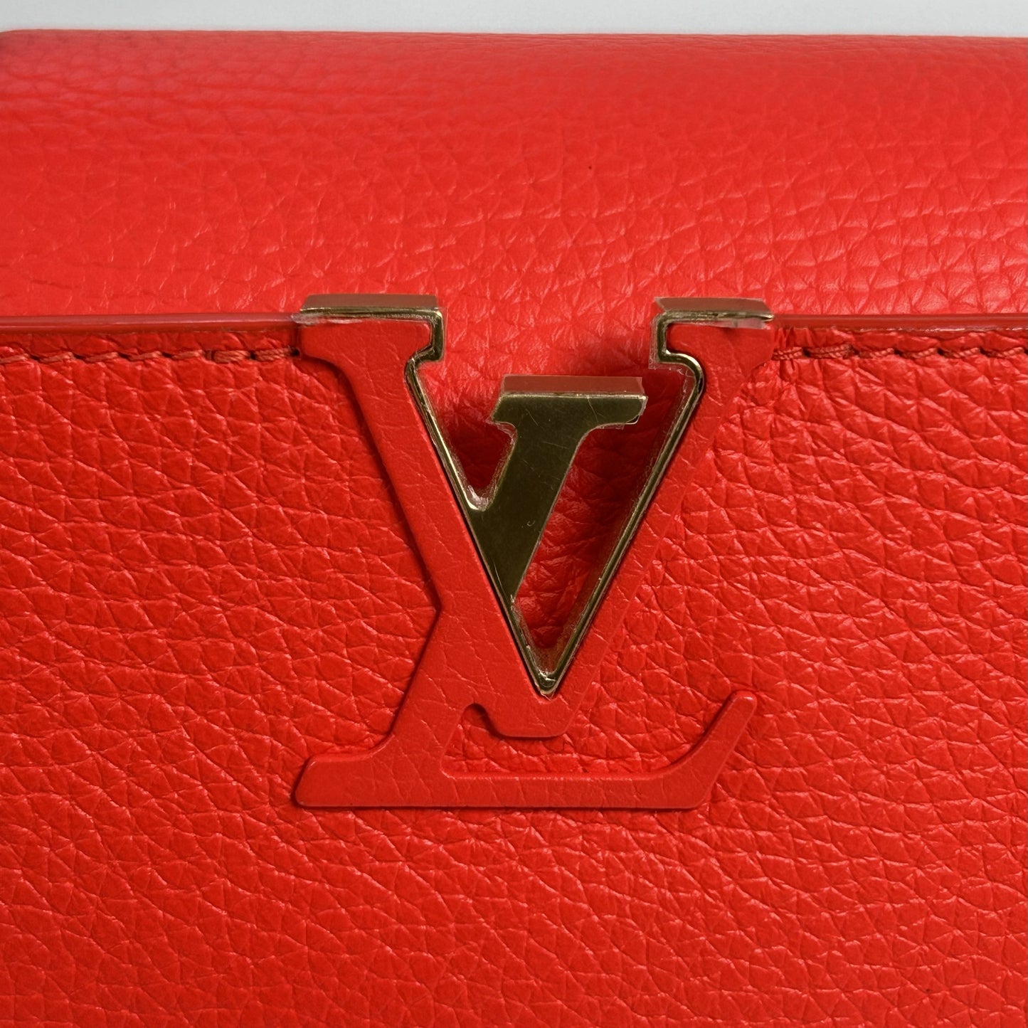 Louis Vuitton Capucines BB Taurillon Leather Handbag/Shoulder Bag - Orange 