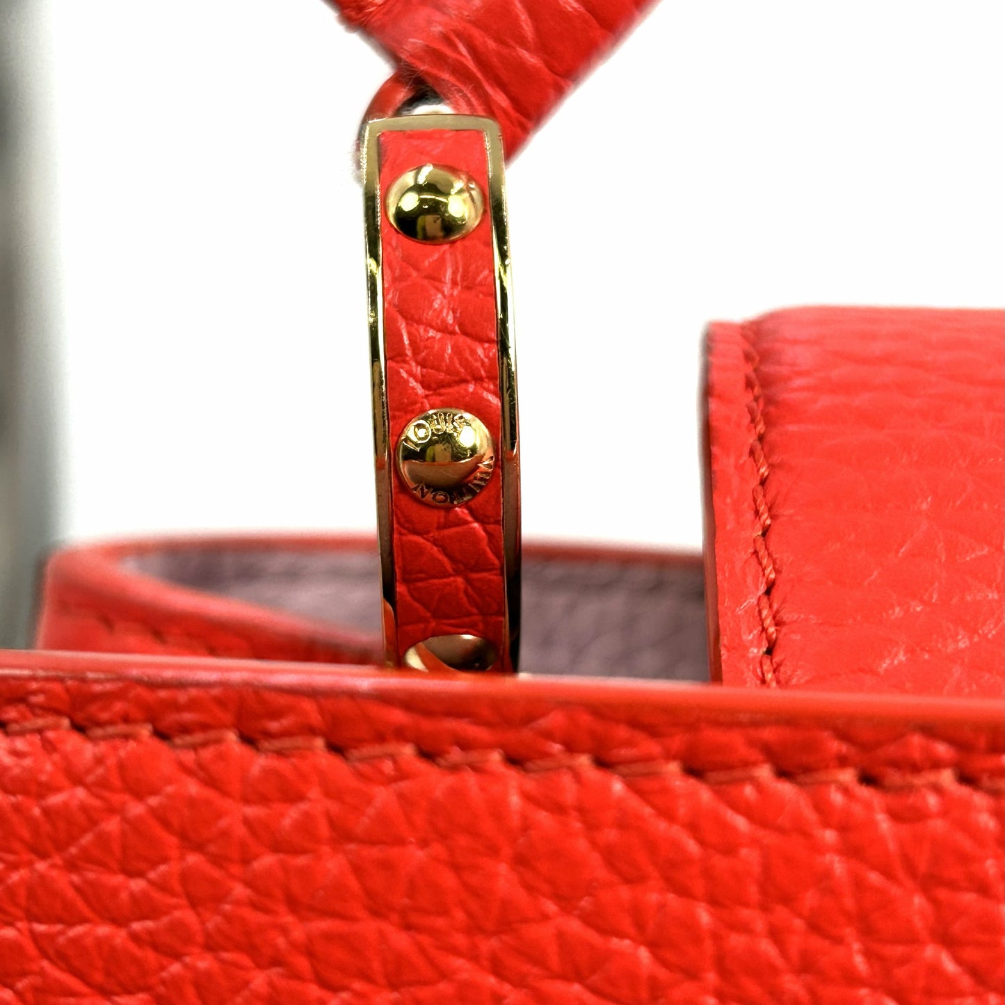 Louis Vuitton Capucines BB Taurillon Leather Handbag/Shoulder Bag - Orange 