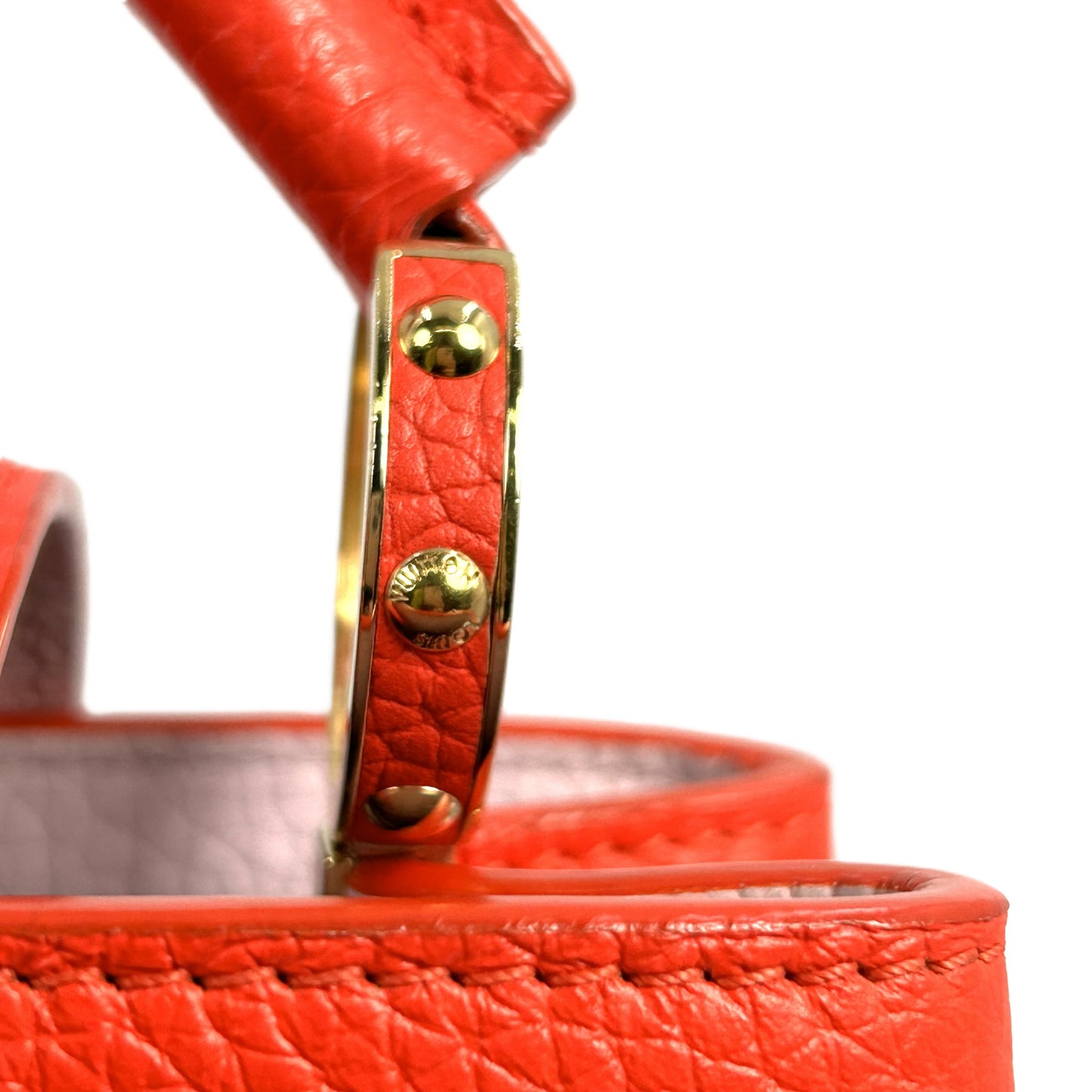 Louis Vuitton Capucines BB Taurillon Leather Handbag/Shoulder Bag - Orange 