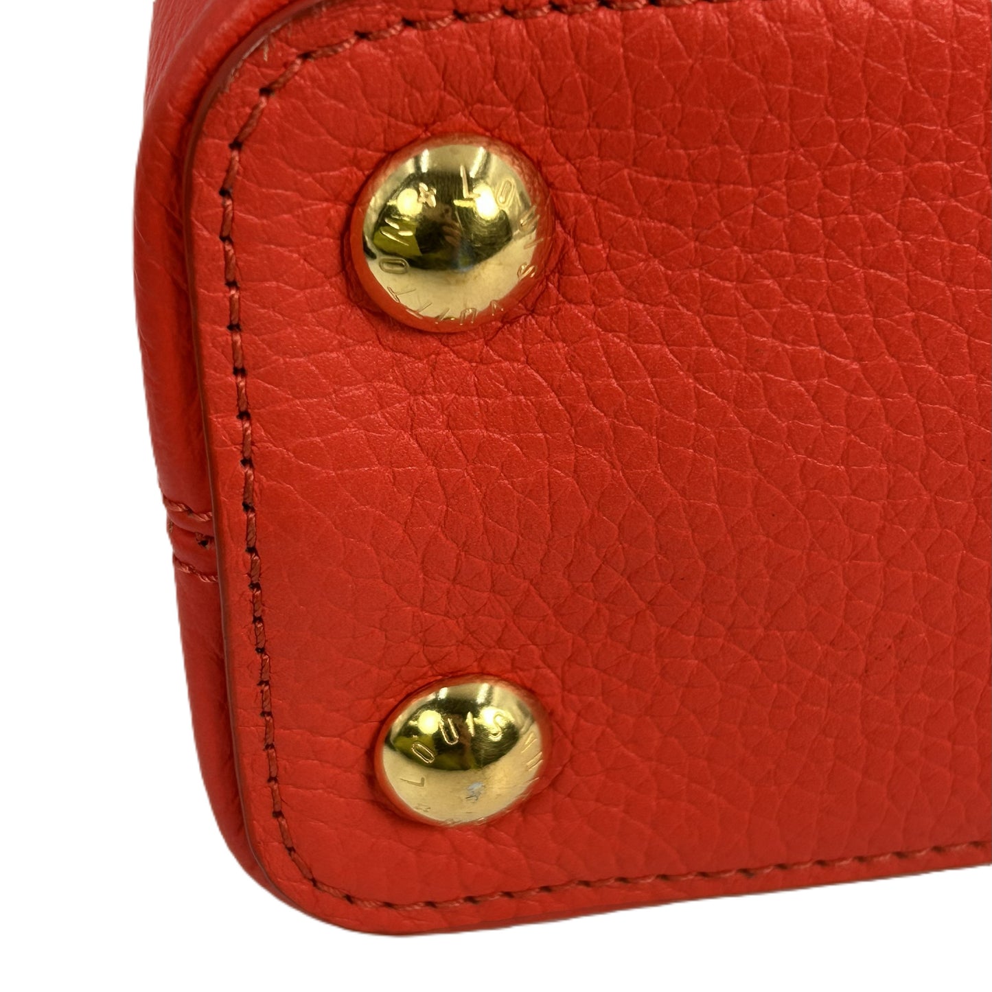 Louis Vuitton Capucines BB Taurillon Leather Handbag/Shoulder Bag - Orange 