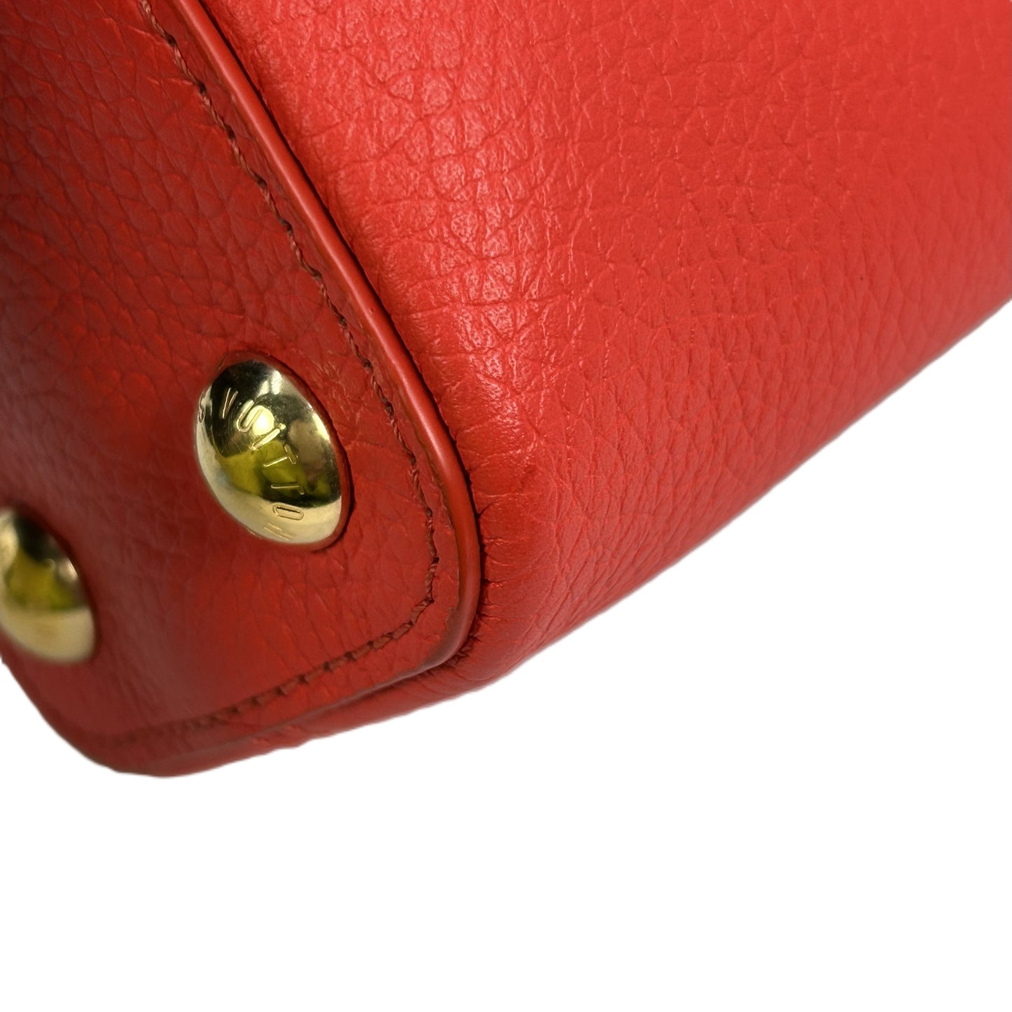 Louis Vuitton Capucines BB Taurillon Leather Handbag/Shoulder Bag - Orange 