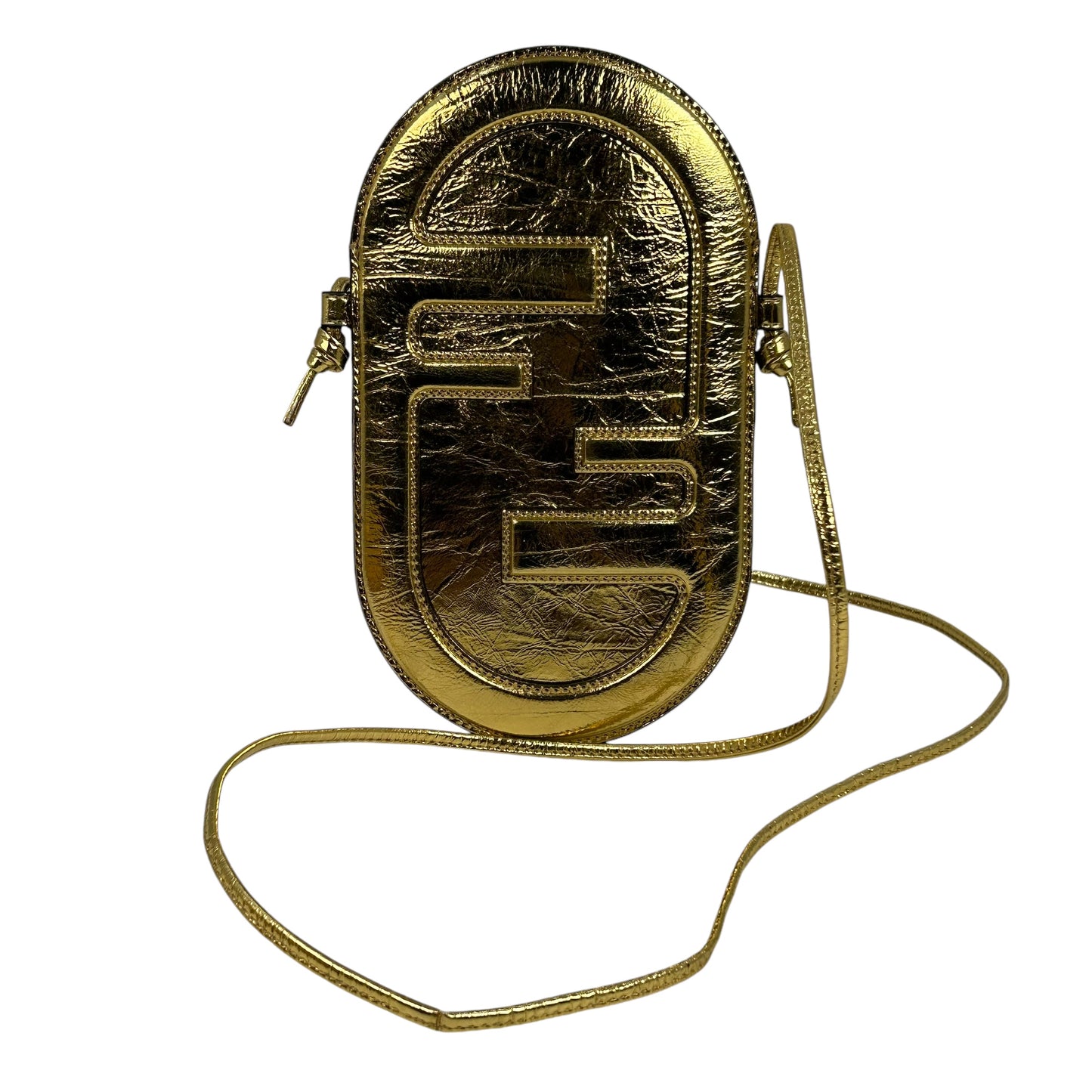 FENDI レザー フォンケース ショルダーバッグ - ゴールド