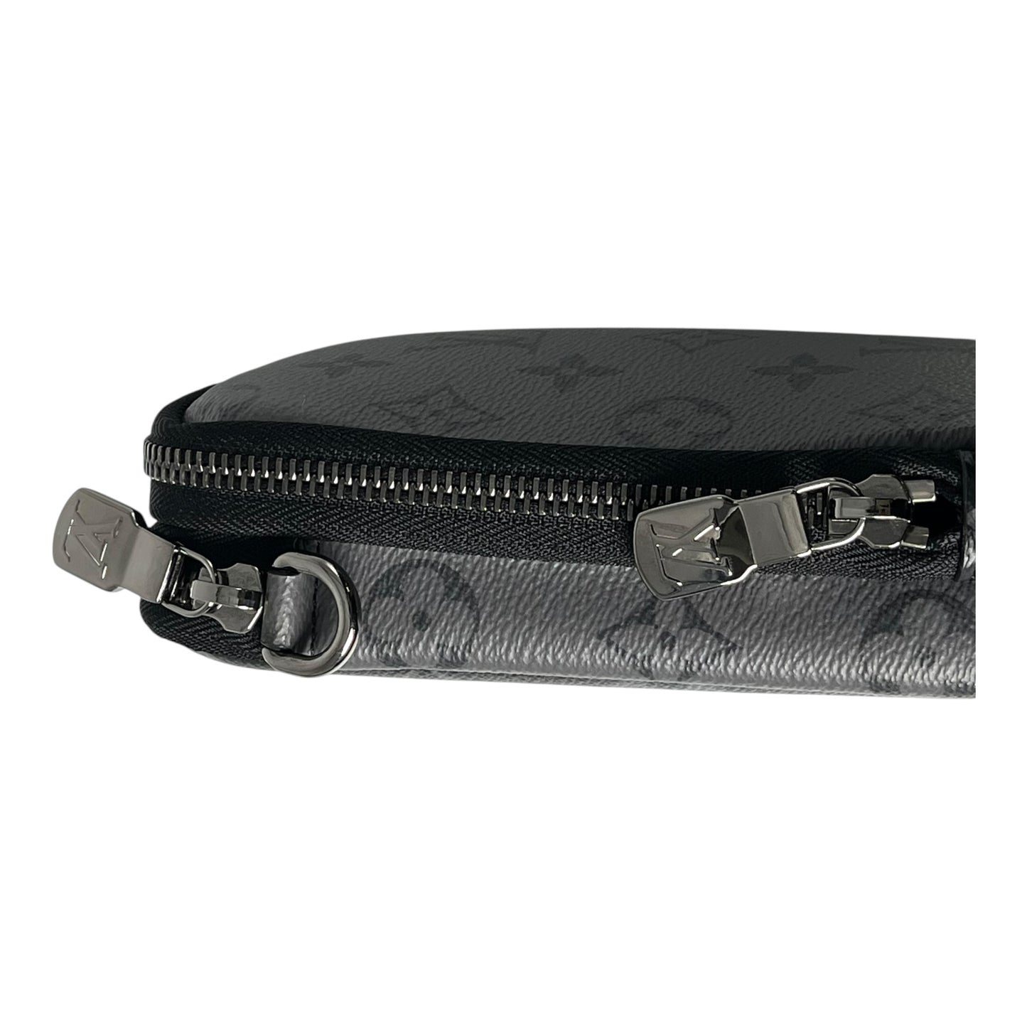 Louis Vuitton Monogram Eclipse Reverse Double Phone Case Shoulder Bag - Black 