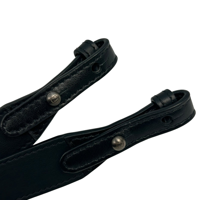 FENDI レザー ボックス ブラック ショルダーバッグ - ブラック