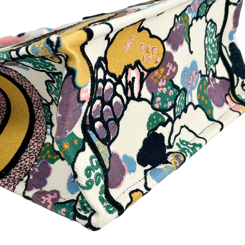 Dior Book Small Tote Bag - White x Multicolor 