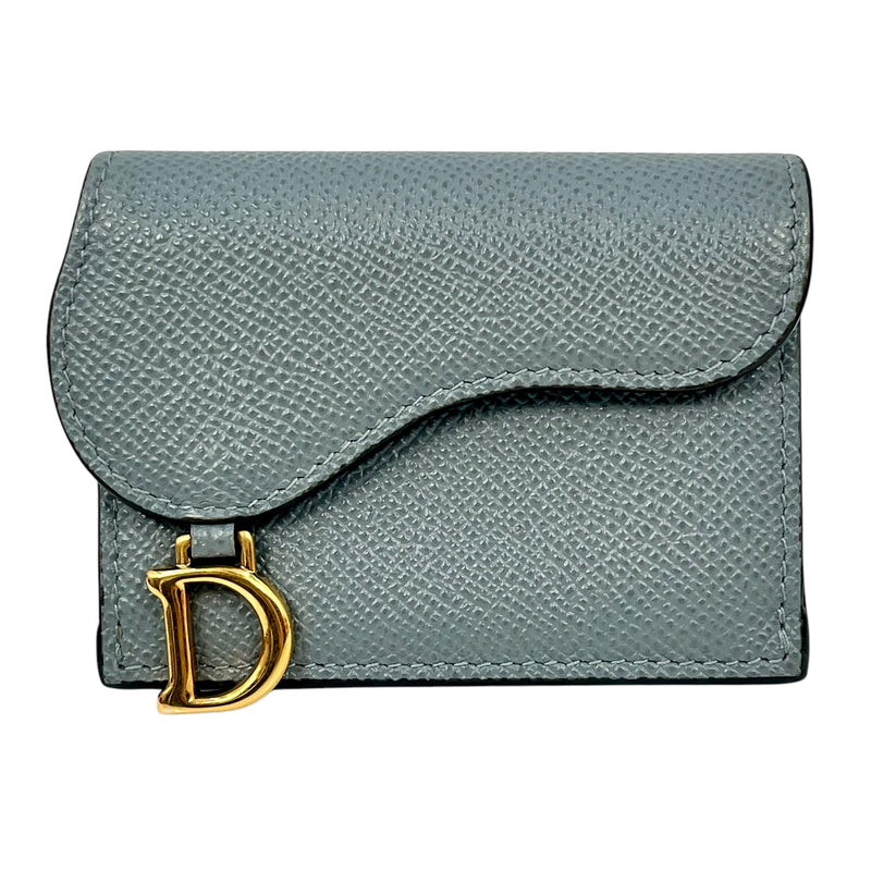 Dior Saddle Tri-fold Compact Wallet - Blue 