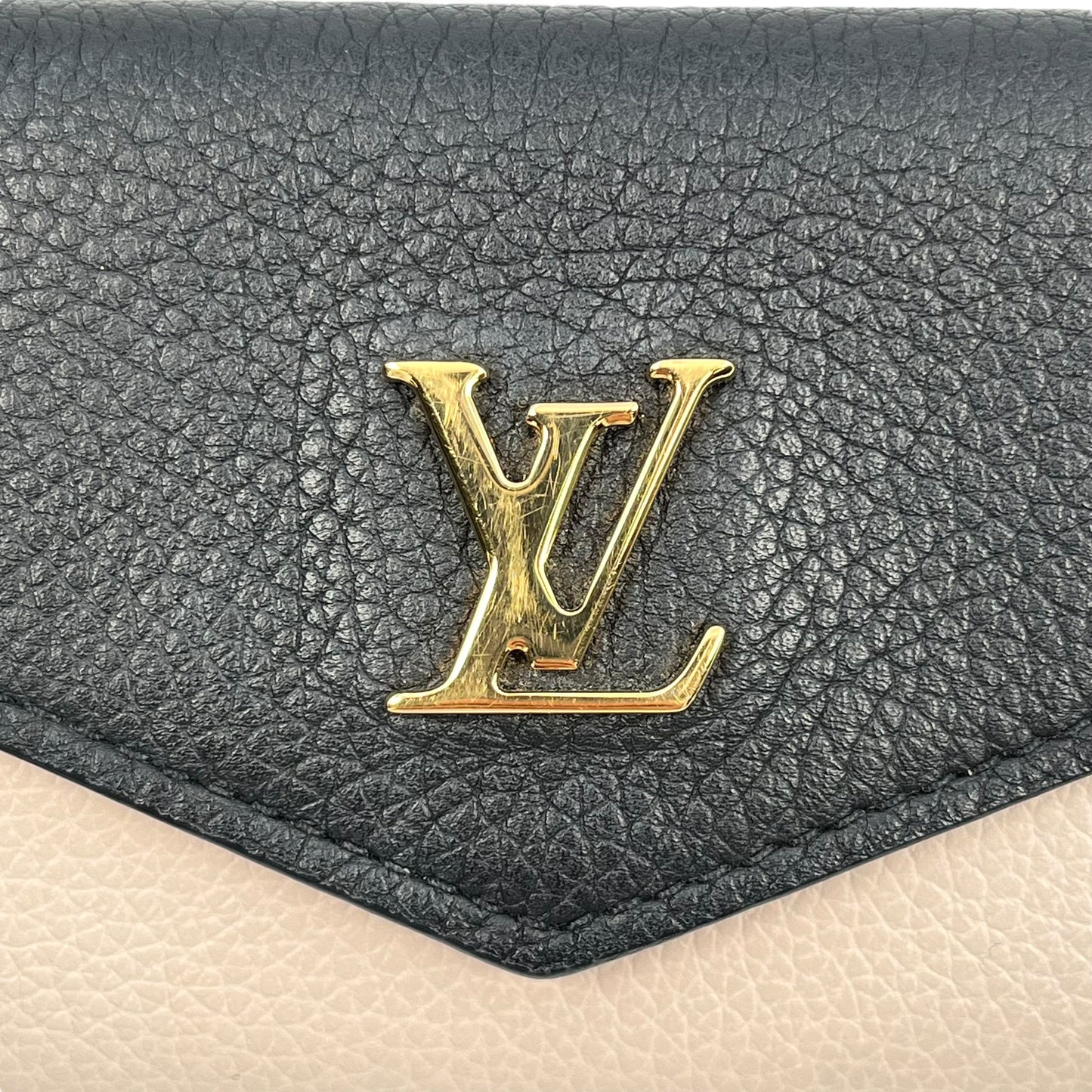 Louis Vuitton Portefeuille Rock Mini Tri-fold Compact Wallet - Beige x Black
