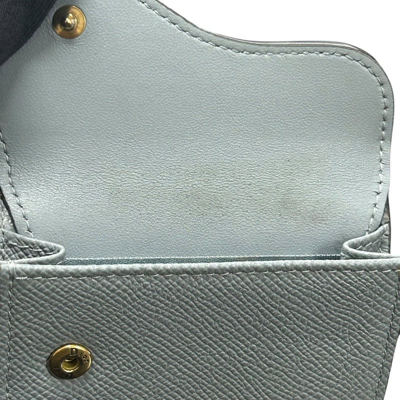 Dior Saddle Tri-fold Compact Wallet - Blue 