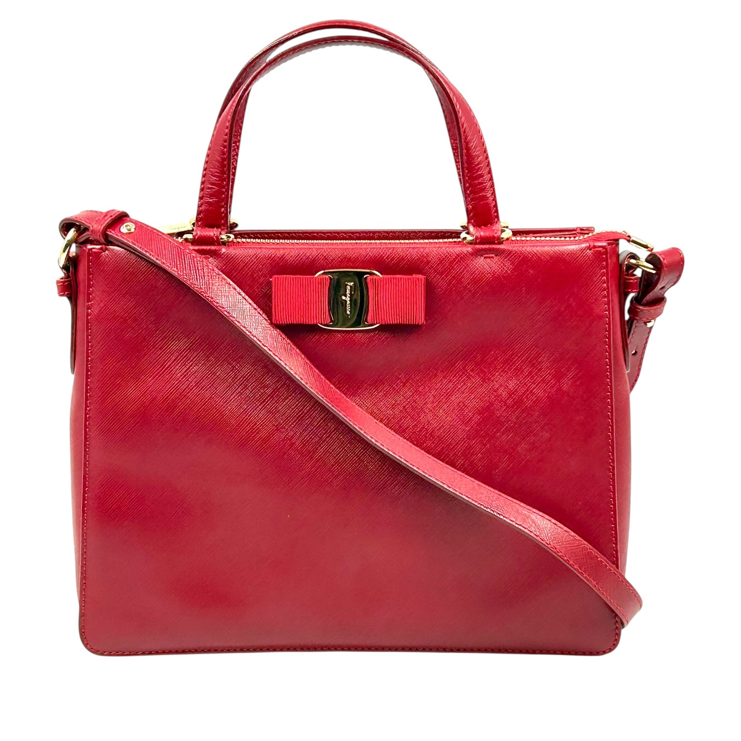 Salvatore Ferragamo ヴァラ ボン ハンドバッグ - レッド