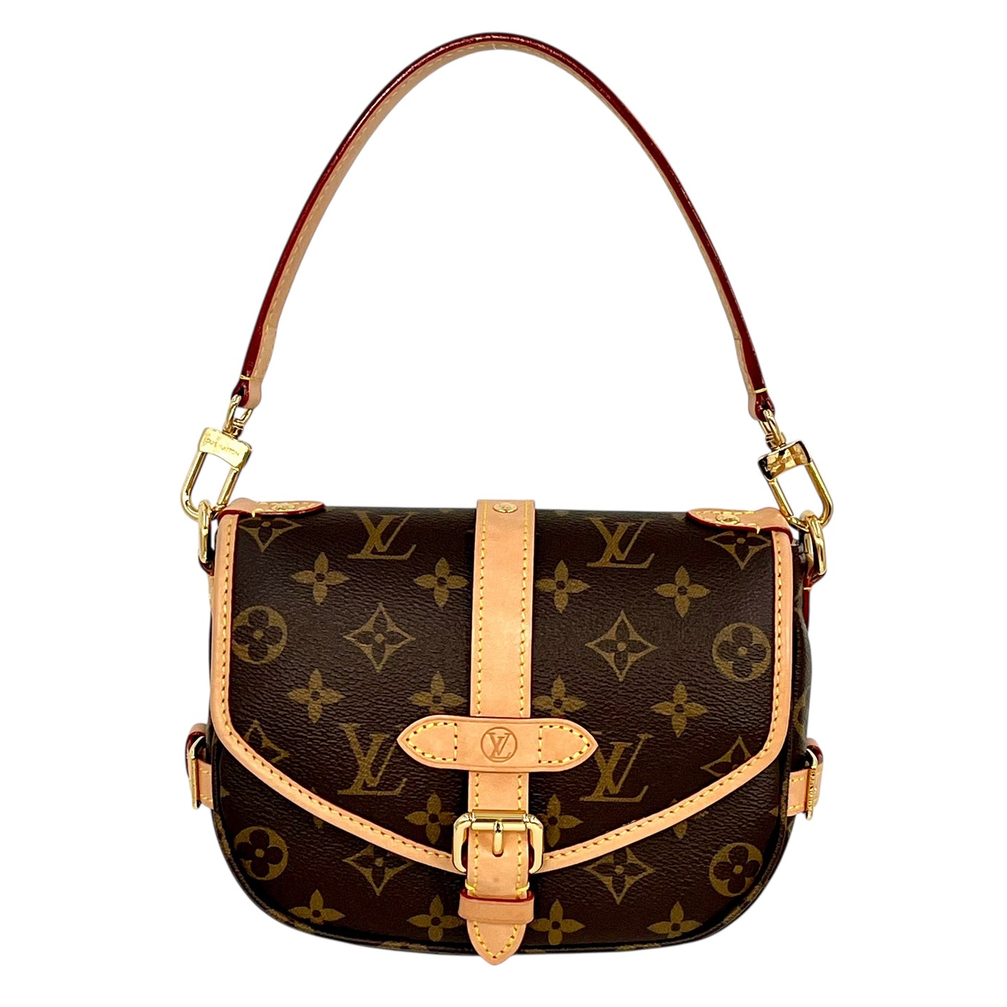 Louis Vuitton Monogram Canvas Saumur BB Handbag - Brown 