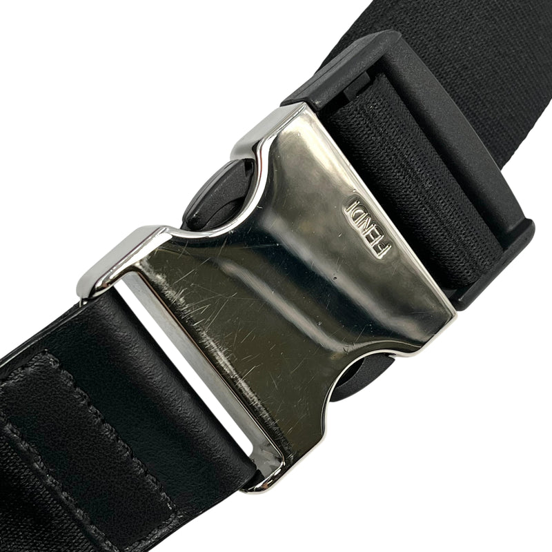 FENDI Monster Leather Body Bag - Black and Yellow 