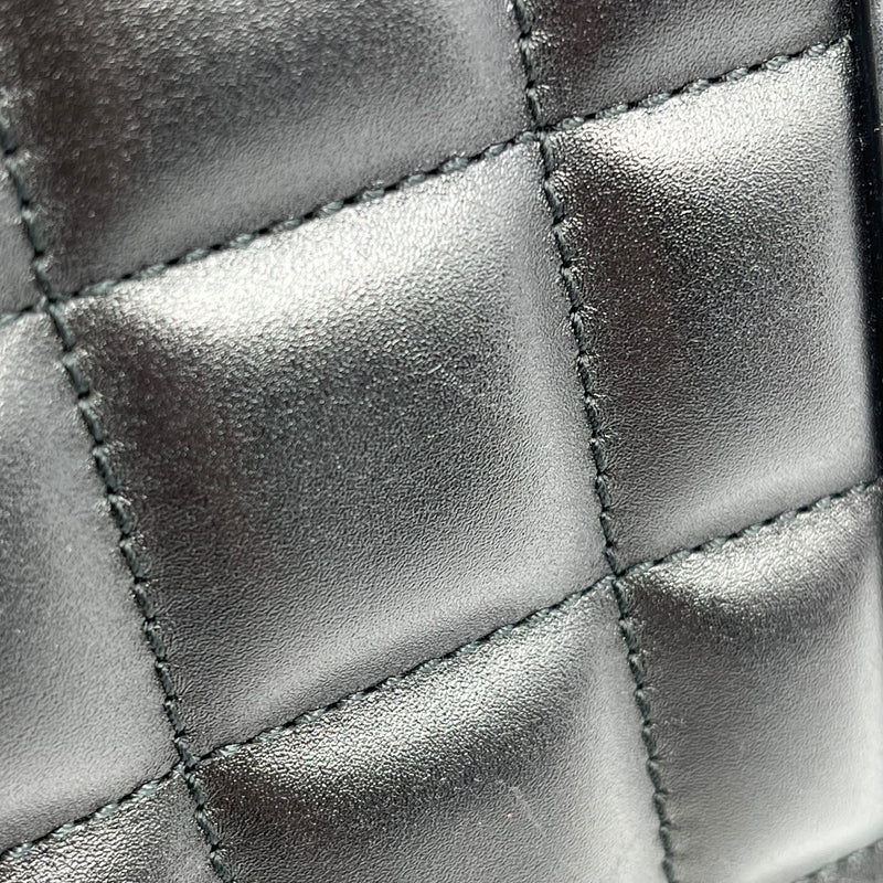 GUCCI Deco Leather Mini Chain Shoulder Bag - Black 