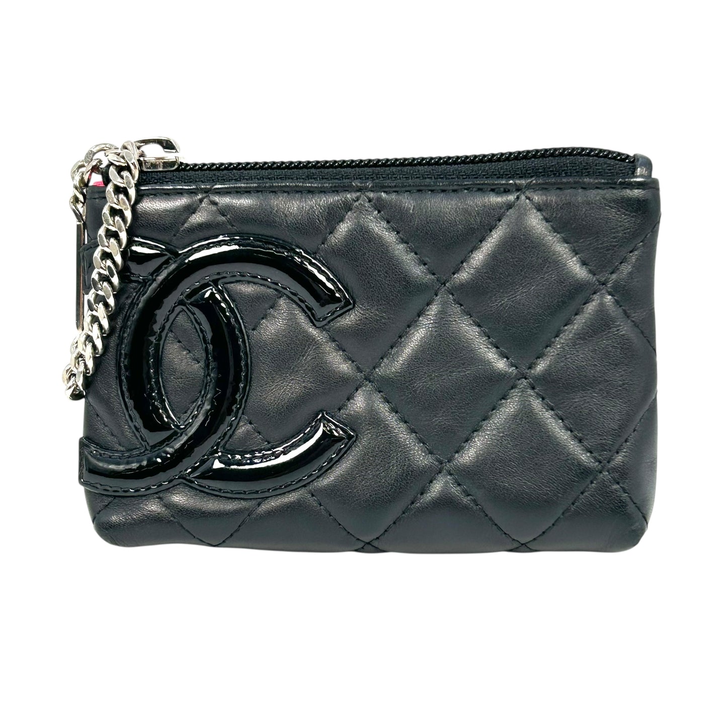CHANEL Cambon Coco Mark Coin Case - Black 