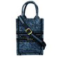 Dior Book Tote Mini Phone Bag Handbag Shoulder Bag - Blue x Black 