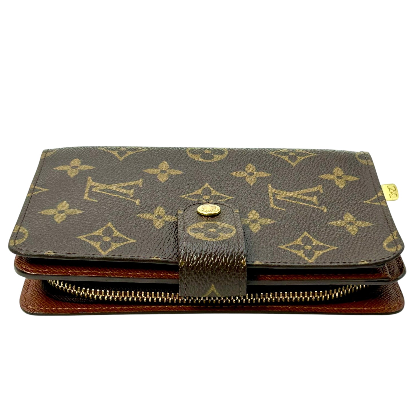 Louis Vuitton Monogram Canvas Portefeuille Porte Papier Zip Bifold Compact Wallet - Brown - 32441 