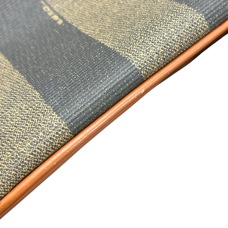 FENDI ペカン ロゴ ストライプ ハンドバッグ - ブラウン