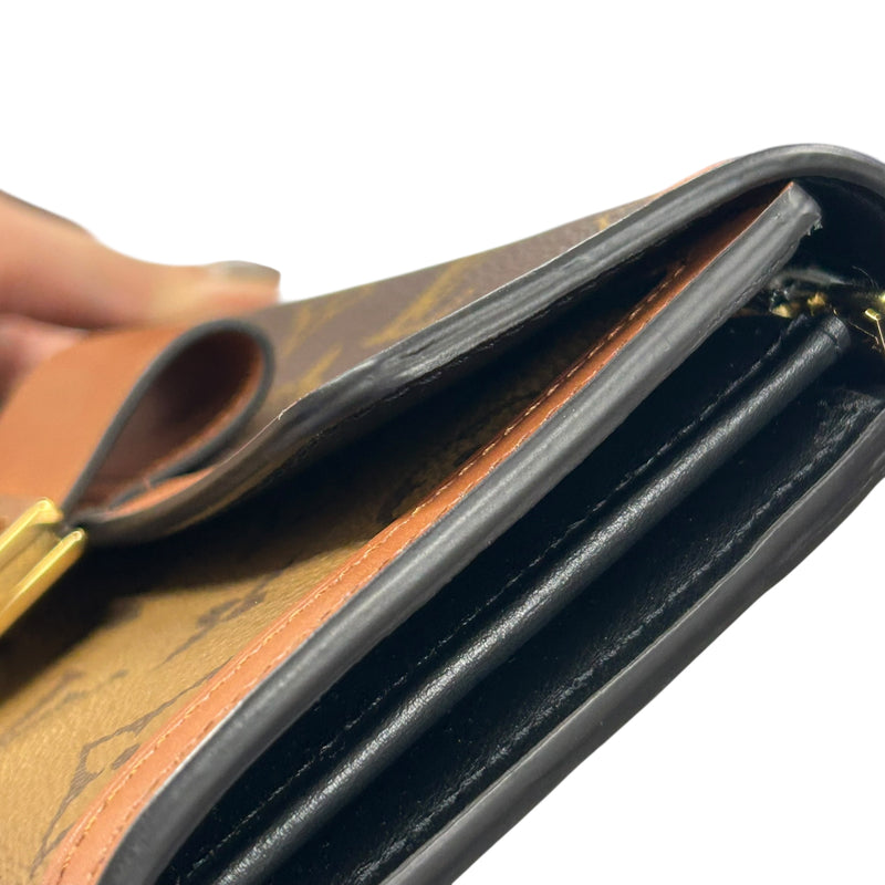 Louis Vuitton Monogram Canvas Reverse Portefeuille Sarah Dauphine Long Wallet - Brown 