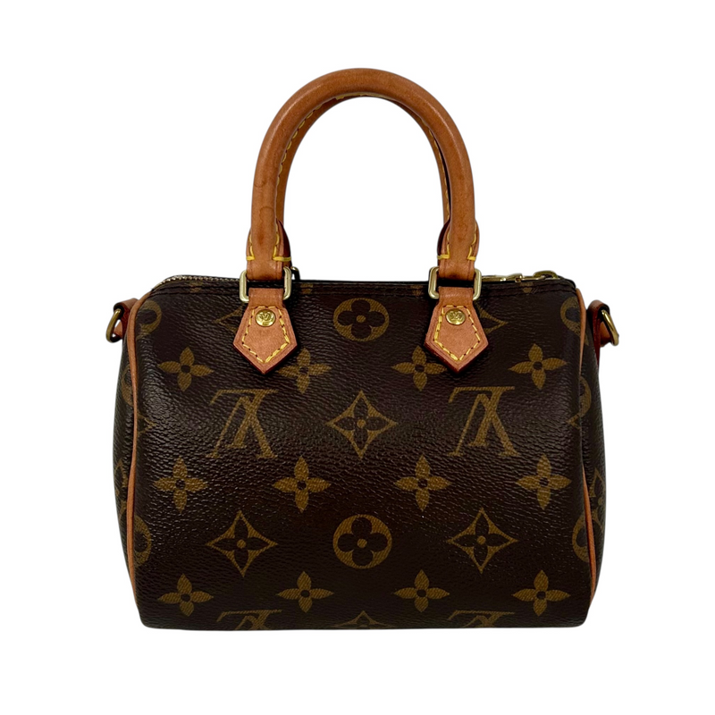 Louis Vuitton モノグラム キャンバス ナノ スピーディ ミニバッグ ショルダーバッグ - ブラウン