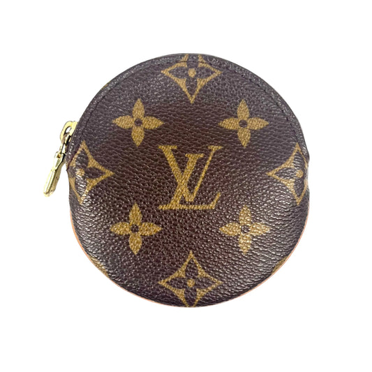 Louis Vuitton Monogram Canvas Porte-Monnaie Round Coin Case - Brown 