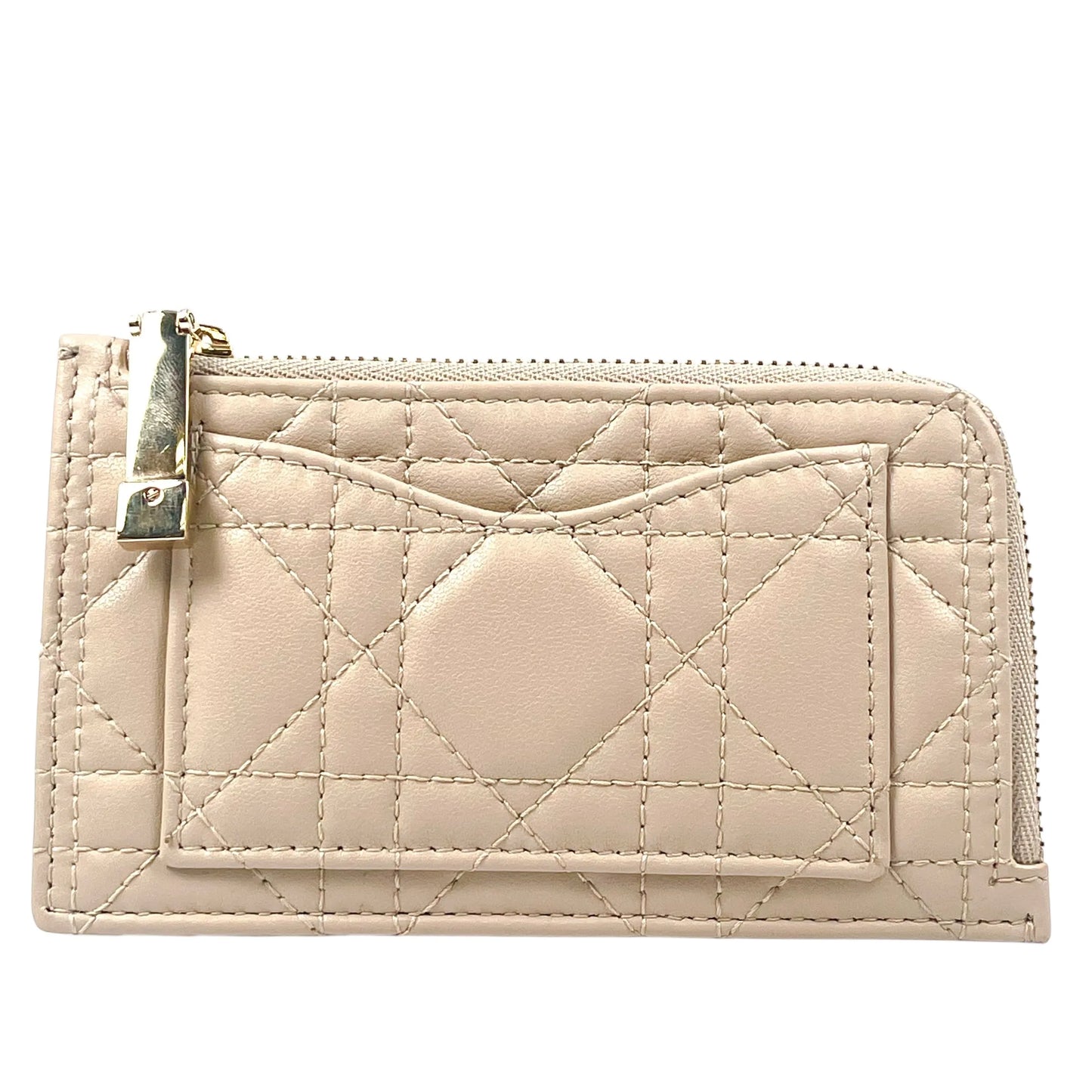 Dior Leather Coin Case and Card Case - Beige 