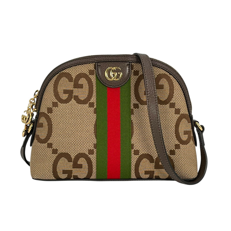 GUCCI Ophidia Jumbo GG Small Shoulder Bag - Brown 