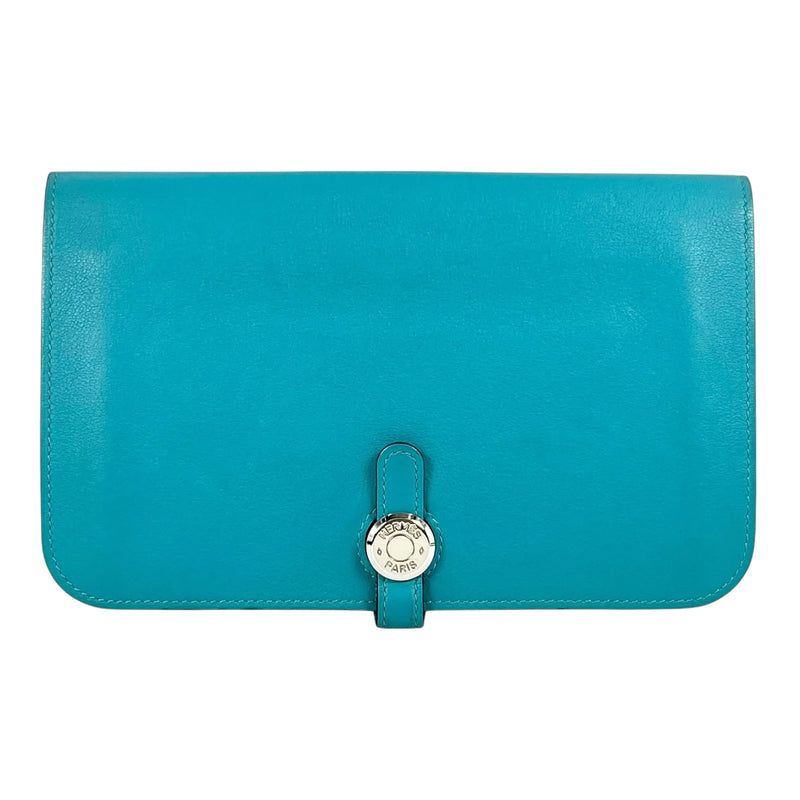 Hermes Dogon GM Bifold Long Wallet - Blue 