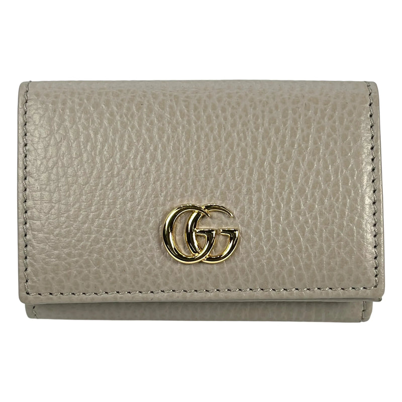 GUCCI Double G Tri-fold Compact Wallet - Gray 