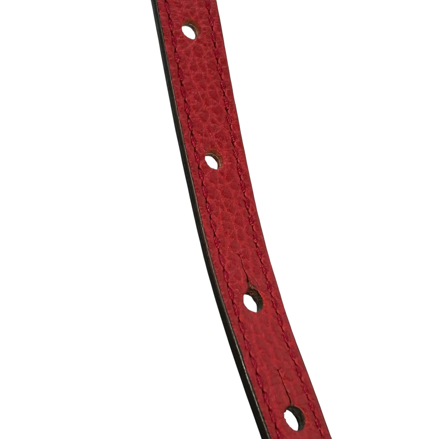 GUCCI GG Canvas and Leather Shoulder Bag - Red