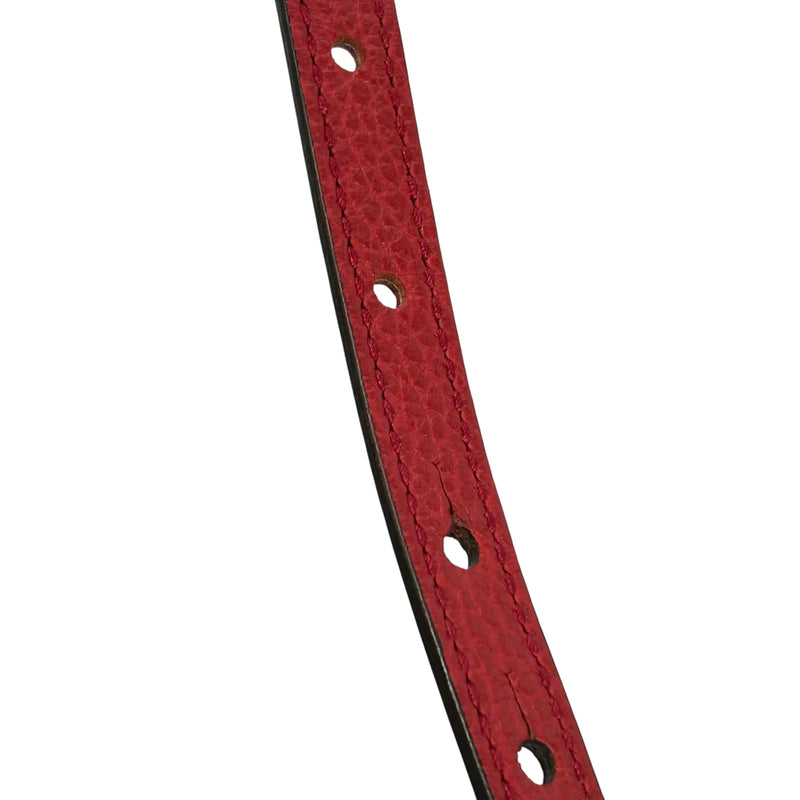 GUCCI GG Canvas and Leather Shoulder Bag - Red