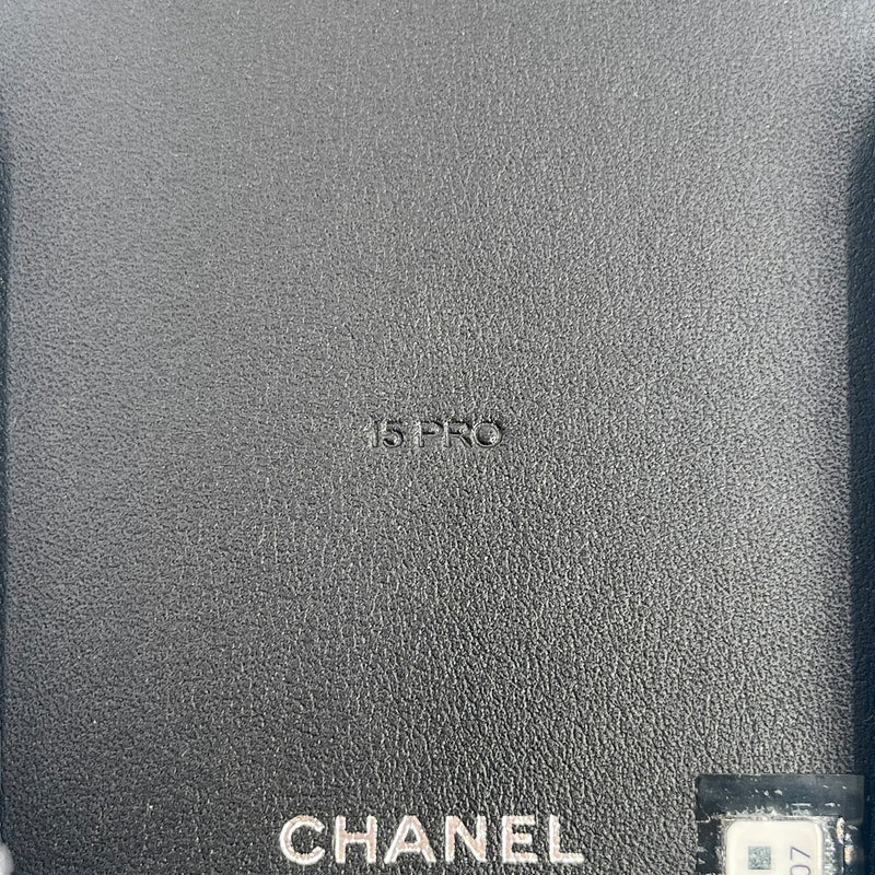 CHANEL Matelassé iPhone 15 Pro Phone Case - Black 