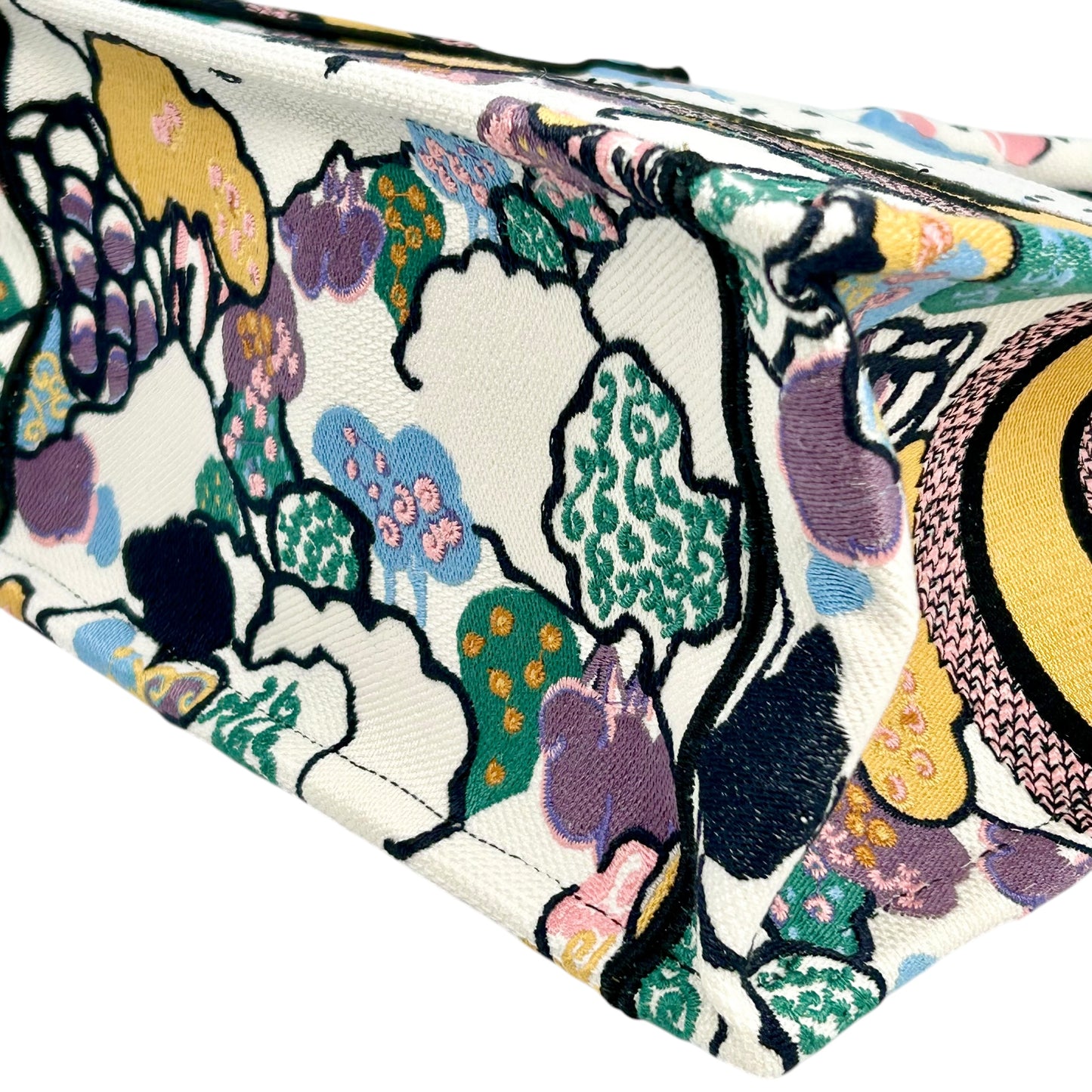 Dior Book Small Tote Bag - White x Multicolor 