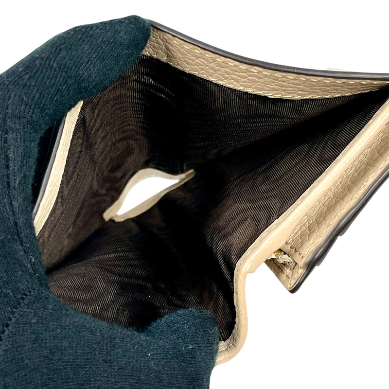 GUCCI GG マーモント 二つ折り財布 コンパクトウォレット - ベージュ