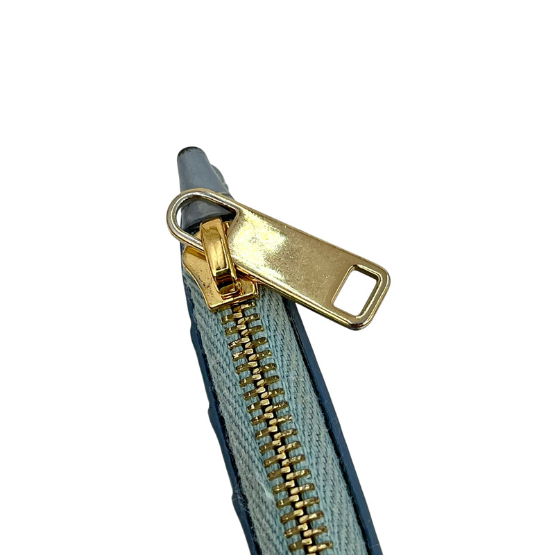 CELINE Zippered Card Case Compact Wallet - Blue 