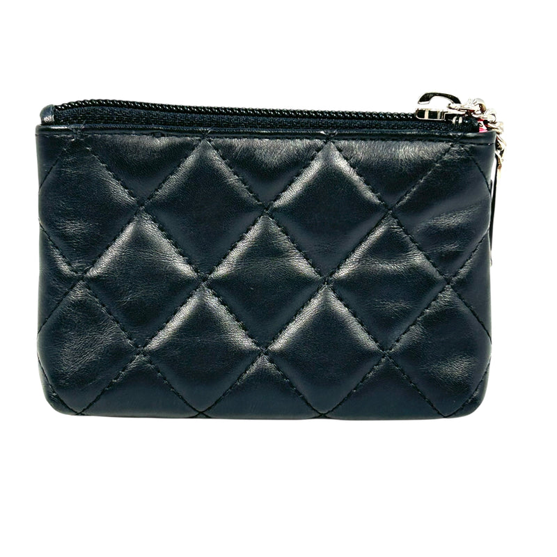CHANEL Cambon Coco Mark Coin Case - Black 