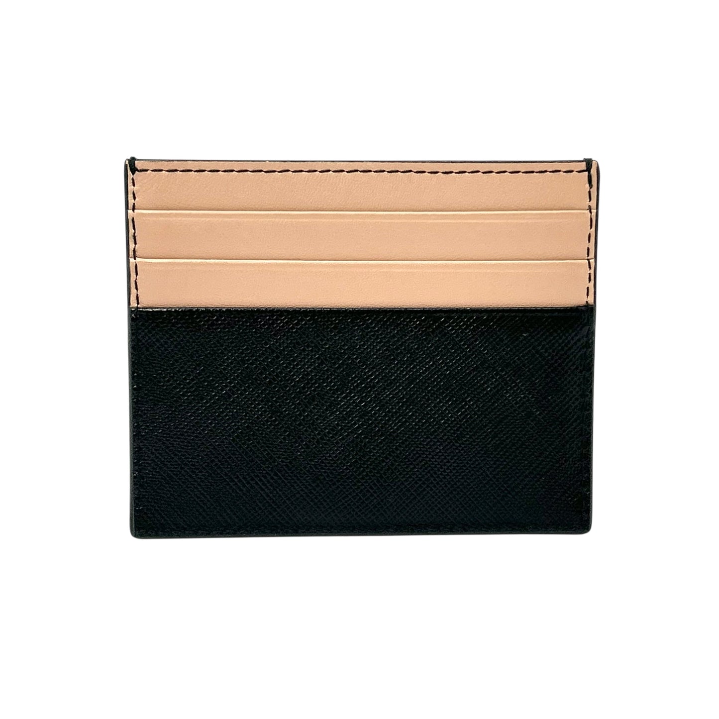 PRADA Saffiano Card Case - Pink and Black 