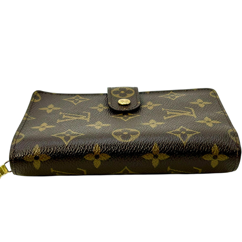 Louis Vuitton Monogram Canvas Portefeuille Porte Papier Zip Bifold Compact Wallet - Brown - 32441 