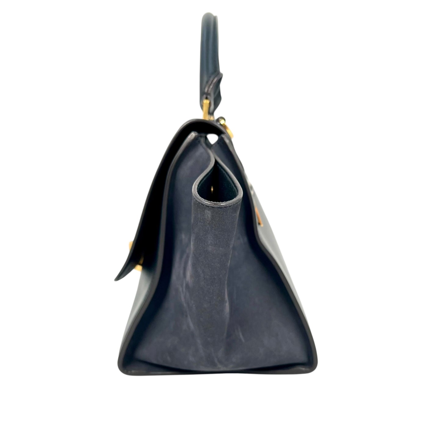 CELINE Trapeze Handbag - Navy Blue 